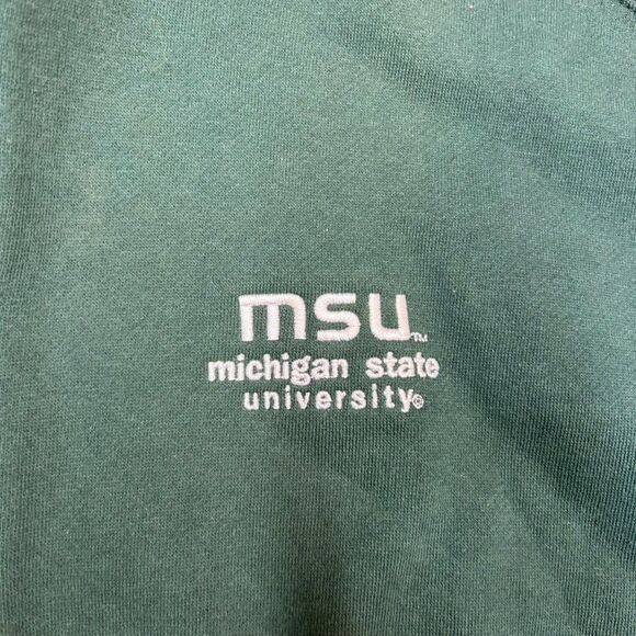 Vintage Michigan State University Qtr Zip Sweatshirt NCAA Size Large NWT - Picture 4 of 7